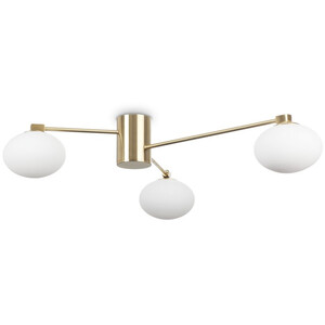 HERMES 3 Light Globe Multi Arm Semi Flush Ceiling Lamp