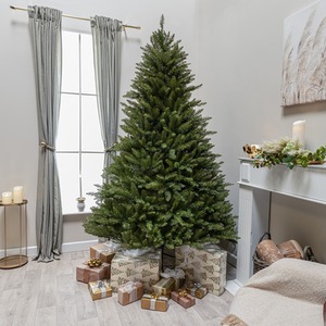 Green 7.5ft Balmoral Spruce Pre-Lit PVC Christmas Tree shot 6097582