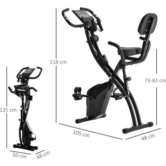 HOMCOM Stationary Foldable Bike