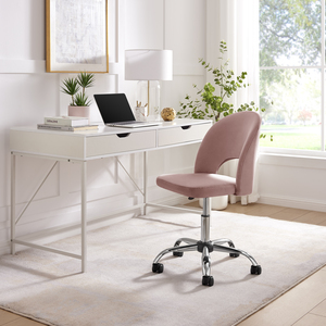 Courtney Office Desk Chair With Silver Legs