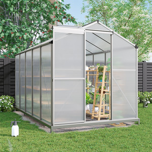 Aluminium Frame Greenhouse with Base and Window