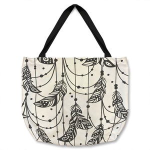 Hand Drawn Bohemian Chic Style Tote bag
