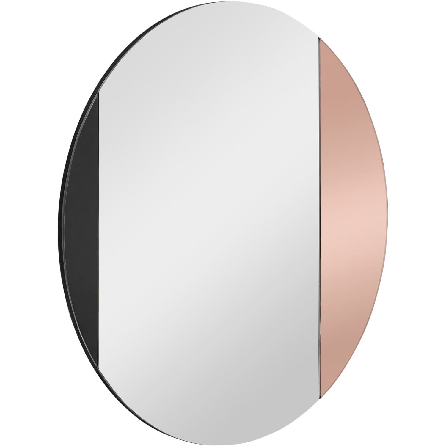 Image of Alpha Accent Mirror - Rose Gold/Black