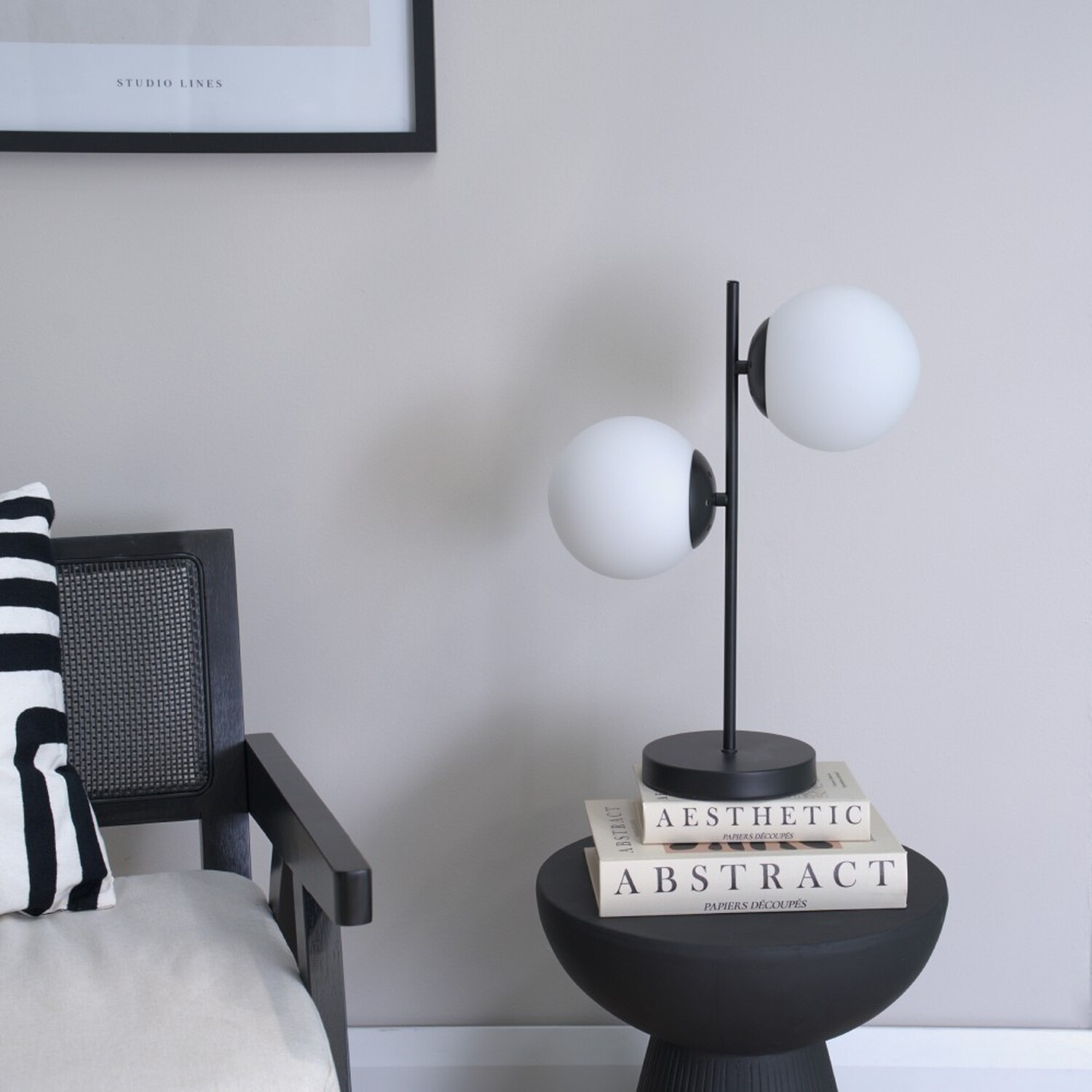 Jas 2 Way Table Lamp - Black / Yes