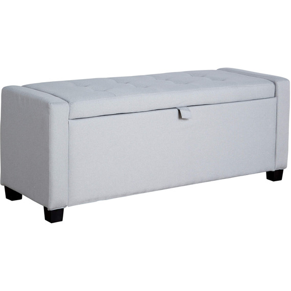 Home Source Verona Fabric Storage Box Ottoman 