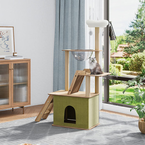 Cat Tower with Scratching Post and Small Room