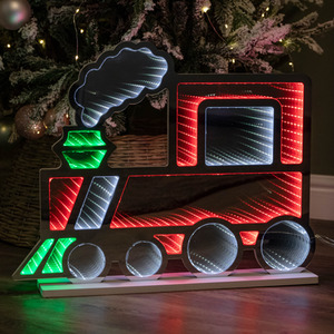 Standing Christmas Train Infinity Decoration with LEDs