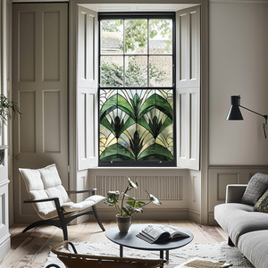 Baceno Art Deco Stained Glass Privacy Window Film