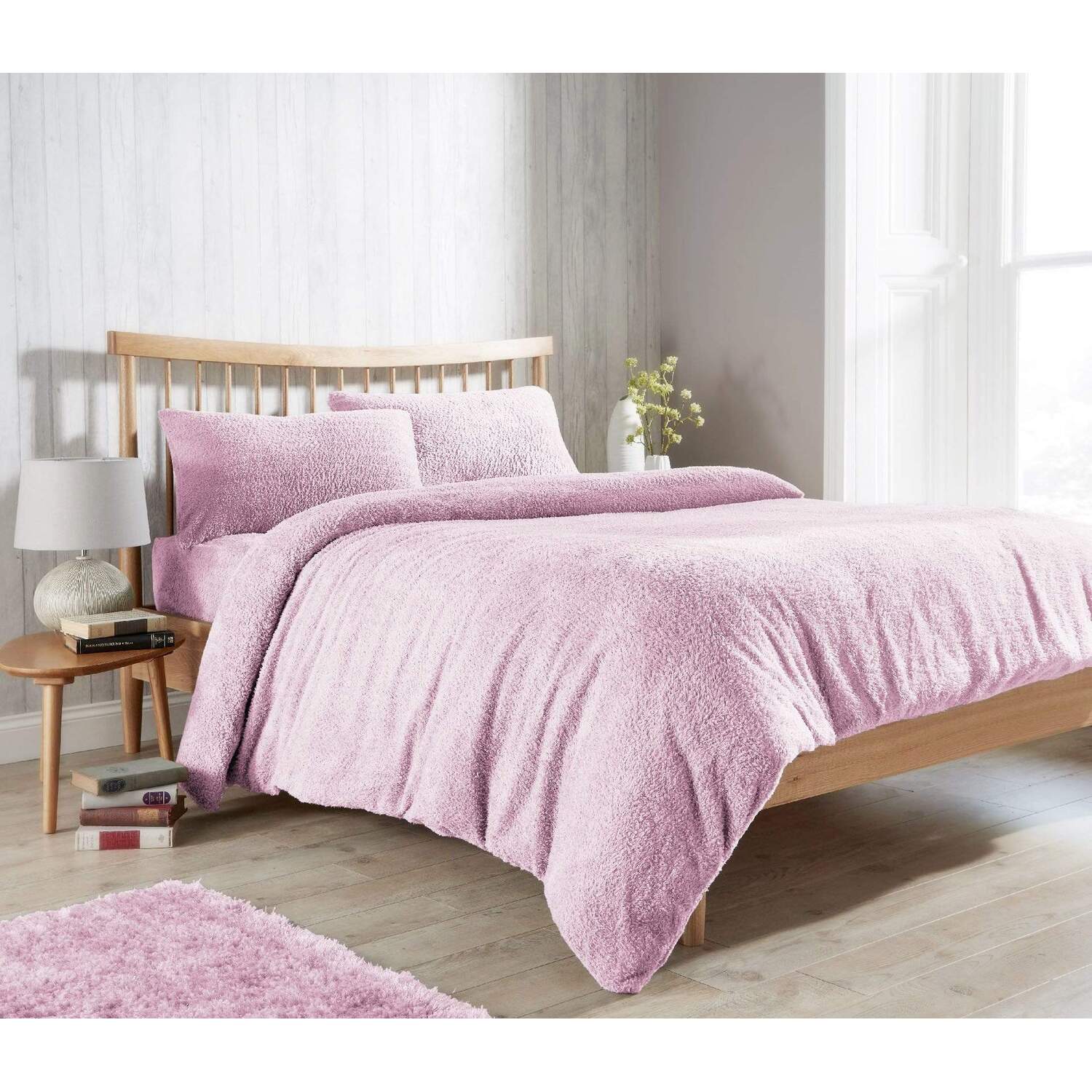 Original Teddy Duvet Set - Blush Pink Double