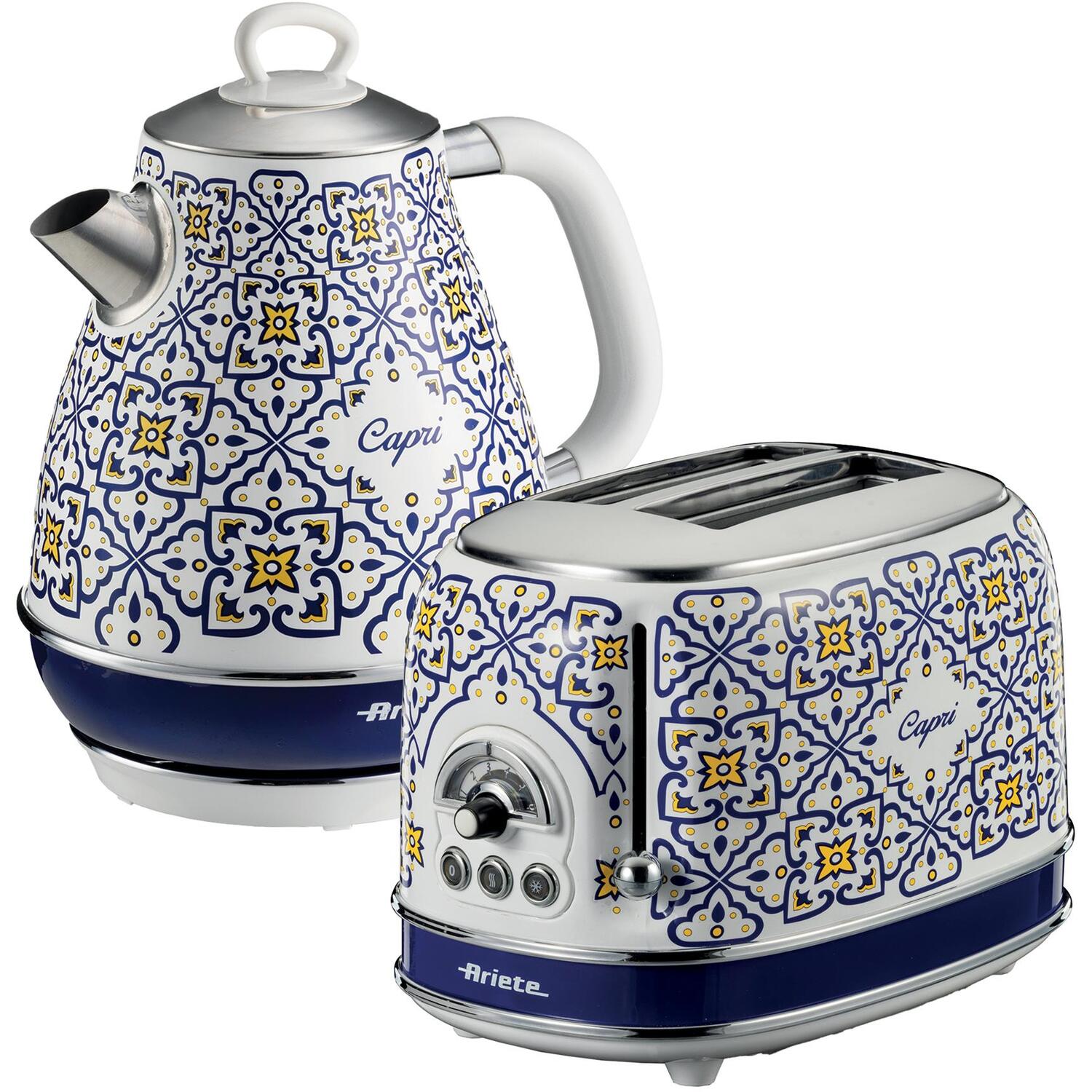 Capri 1.7L Kettle  2 Slice Toaster - Blue