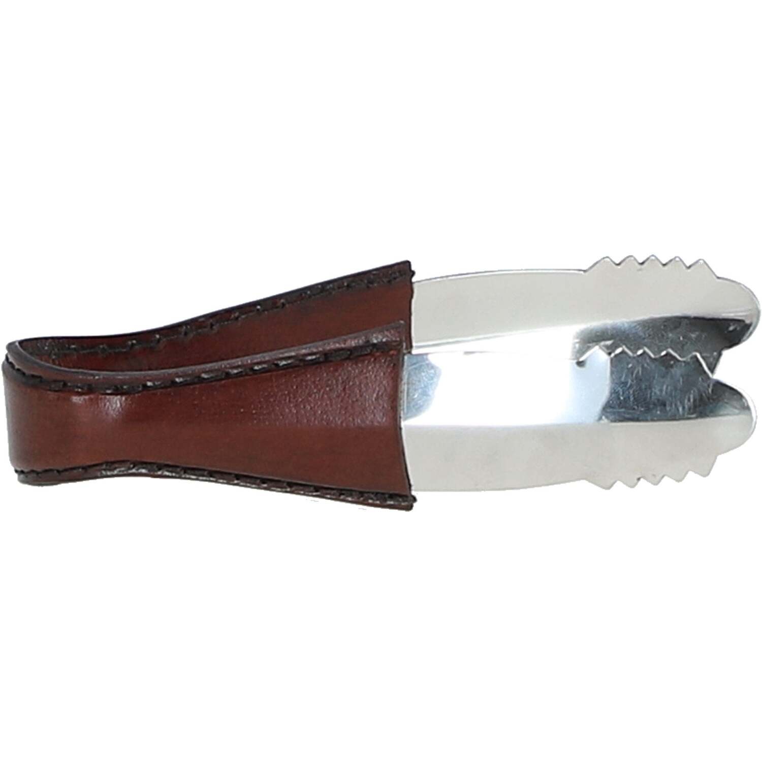 Luxury Leather Handled Ice Tong - Chestnut