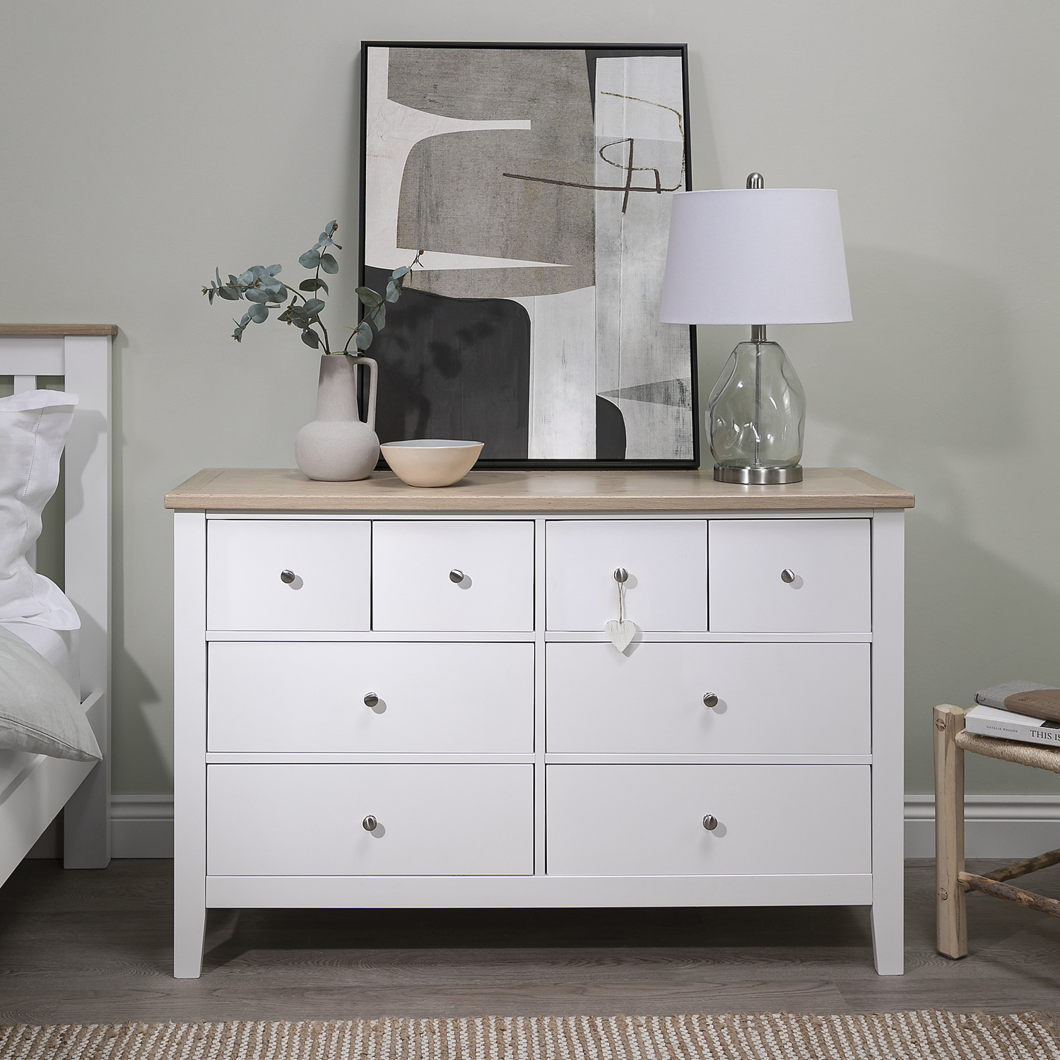 Leines 8 Drawer Chest Of Drawers - White
