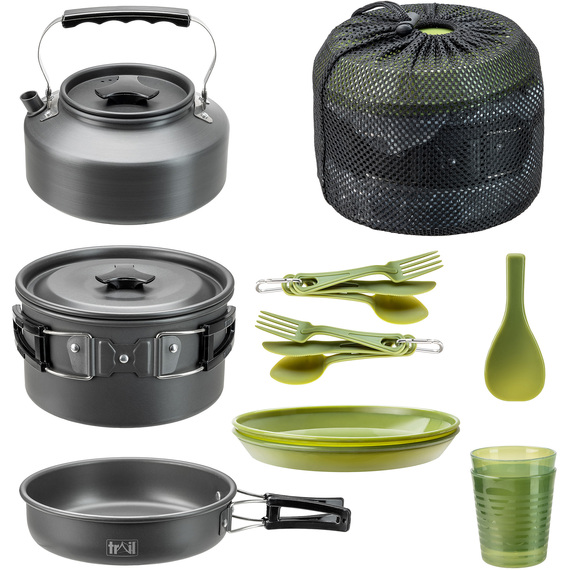 Camping Cookware 16Pc Set 2 Person with Kettle