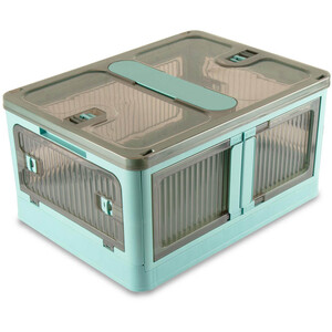5 Door Stackable Folding Plastic Storage Box on Wheels