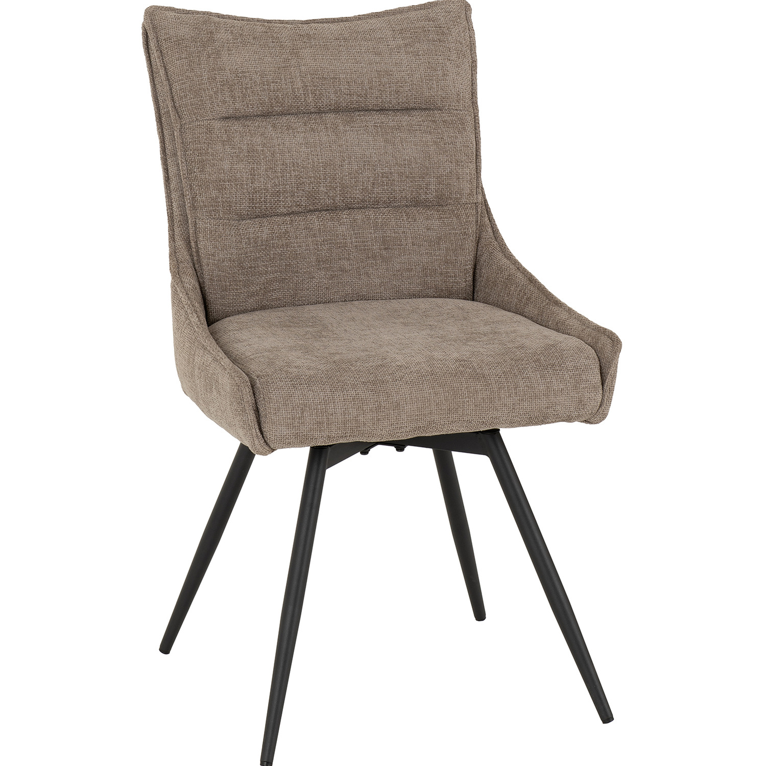Lewis Swivel Dining Chair - Fawn Fabric
