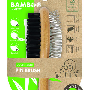 MPets Bamboo Doubled Sided Pin brush