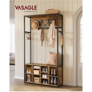 VASAGLE Hall Tree Bench with Shoe Storage