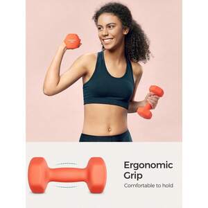 SONGMICS Neoprene Hex Dumbbells Set 2 x 3kg