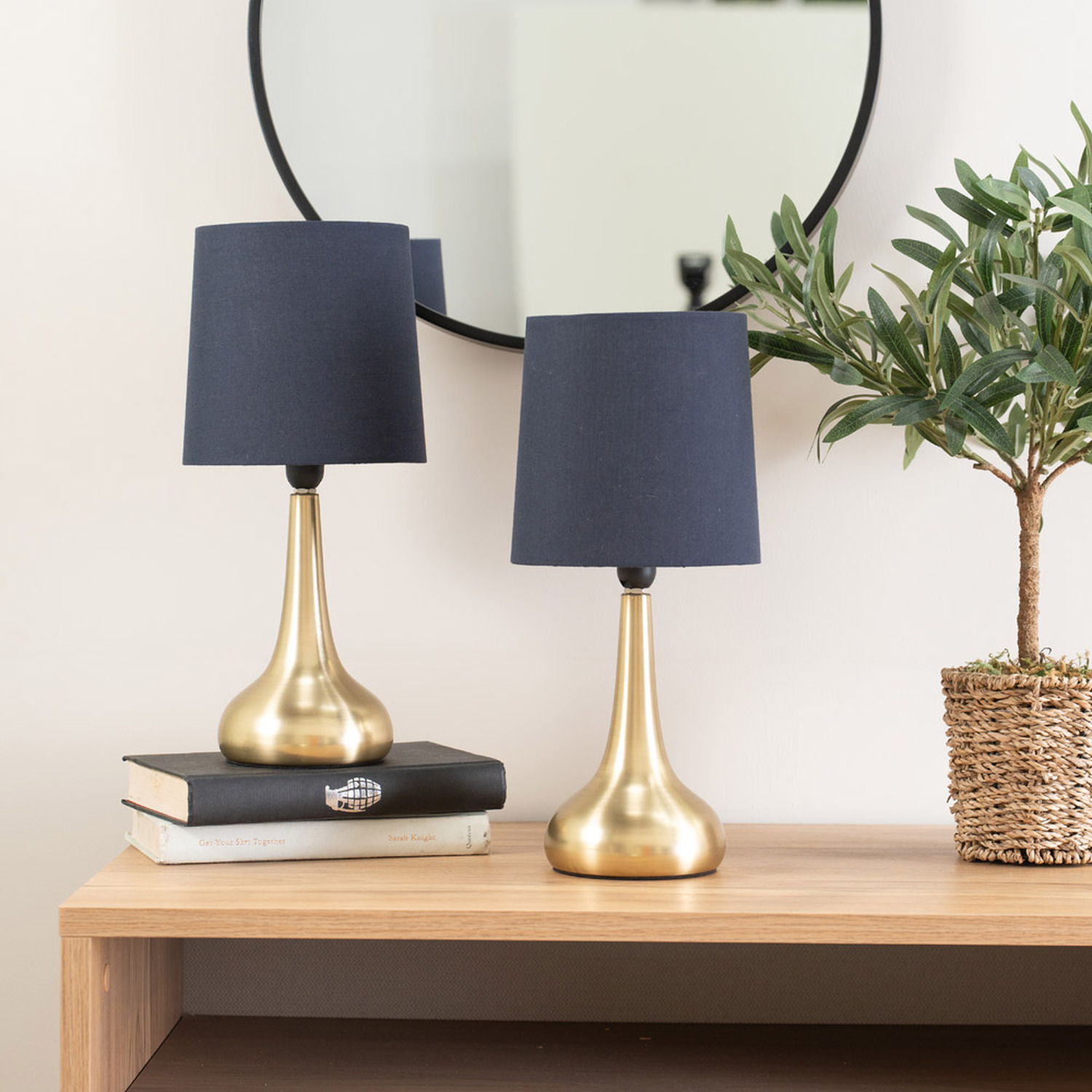 Image of Teardrop Pair of Gold Touch Table&hellip;