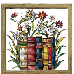 Book Floral Framed Diamond Painting Kit