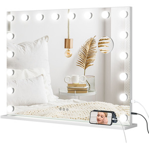 HOMCOM Hollywood Vanity Mirror with Lights 10X Magnifying USB Port