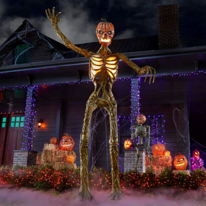 Home Accents 12ft Halloween Inferno Pumpkin Skeleton with LCD Eyes