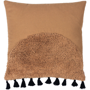 Radian Semi Circle Tufted Cotton Tasselled Cushion