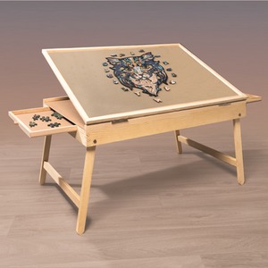 1000 Pcs Jigsaw Puzzle Table Easel With Folding Legs 2 Drawers