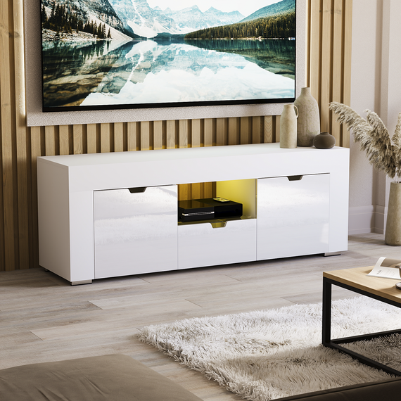 Eclipse 2 Door 1 Drawer LED TV Unit