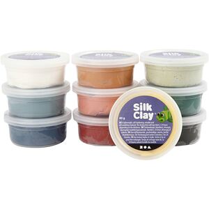 Silk Clay, mute colours, 10x40 g