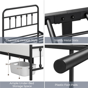 Black / Single Yaheetech Vintage Metal Bed Frame shot 10695271