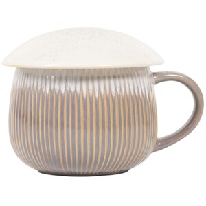 Reactive Glaze Soup Mug with Lid