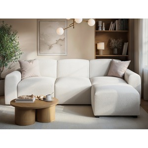 Manon Boucle 3 Seater Modular Corner Sofa Cream
