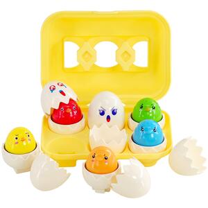 Matching Eggs Color  Shape Sorter Kids Educational Toy