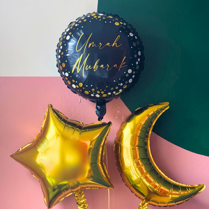 Umrah Foil Balloon Bundle Inflated with Helium