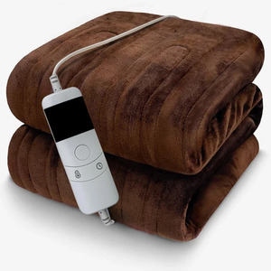Brown Electric Fleece Throw Blanket