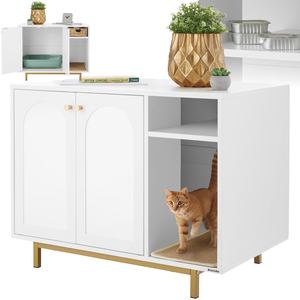 Cat Litter Cupboard Kalea, Side Entrance, Scratching Mat, Large Doors, Storage