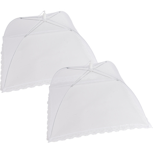 KitchenCraft Umbrella Mesh Food Cover Set - White