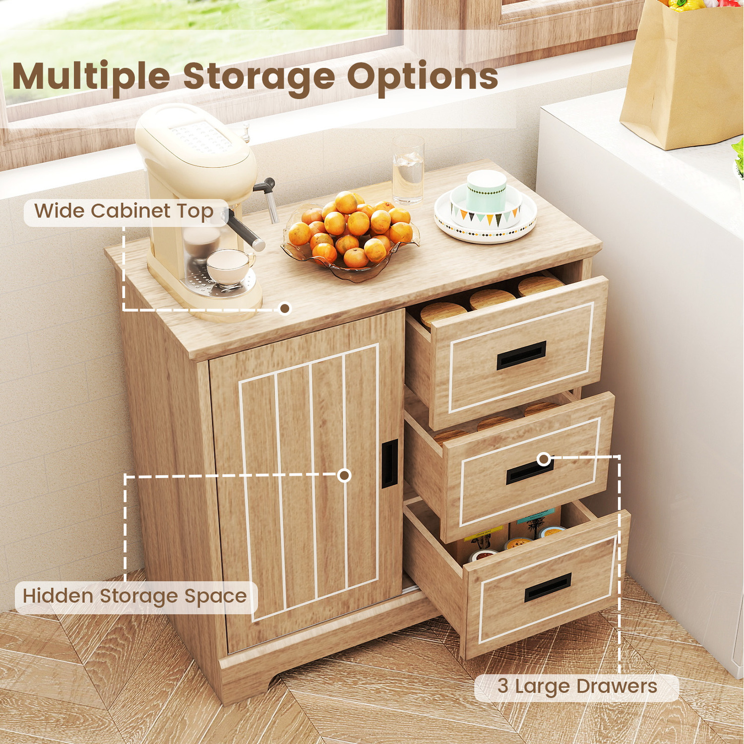 Farmhouse Sideboard - Brown