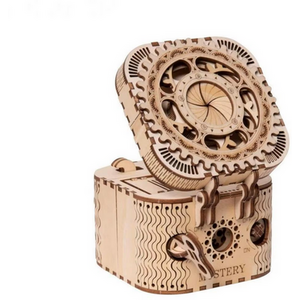 Treasure Box, Wooden Puzzle Game Assembly Toy Gift for Children