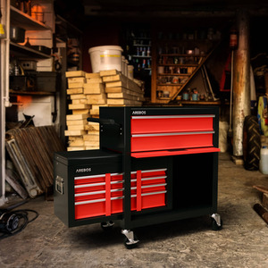 Tool Cabinet Cart Workshop Trolley 9 Drawers Portable