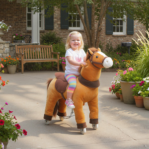 AIYAPLAY Ride On Horse Plush Walking Horse Toy