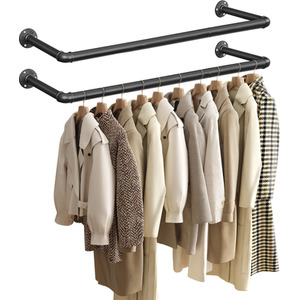 SONGMICS Industrial Wall Mounted Coat Rack, Set of 2