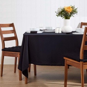 Black / 54x54 in Plain Cotton Tablecloth shot 11758294