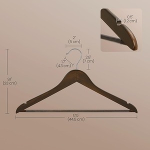 Wooden Hangers, Set of 20, Coat Hangers, Clothes Hangers