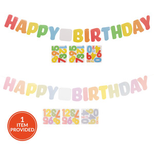 Happy Birthday Multicolour Personalised Bunting