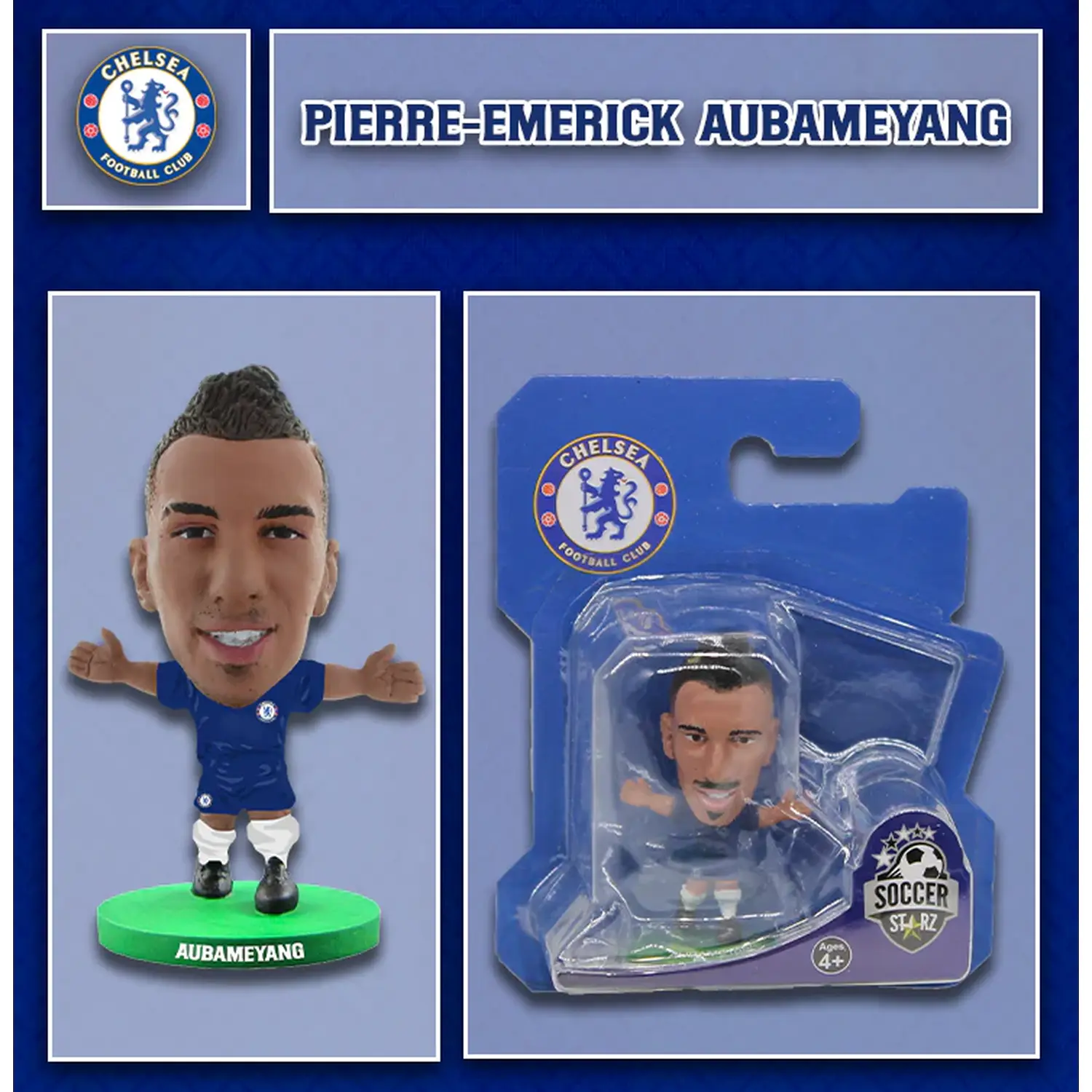 SoccerStarz Chelsea Pierre-Emerick Aubameyang-HomeKit ClassicKit 5cmFig - Blue