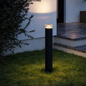 EGLO Castelnuovo Aluminium IP65 Outdoor Path Light, Black