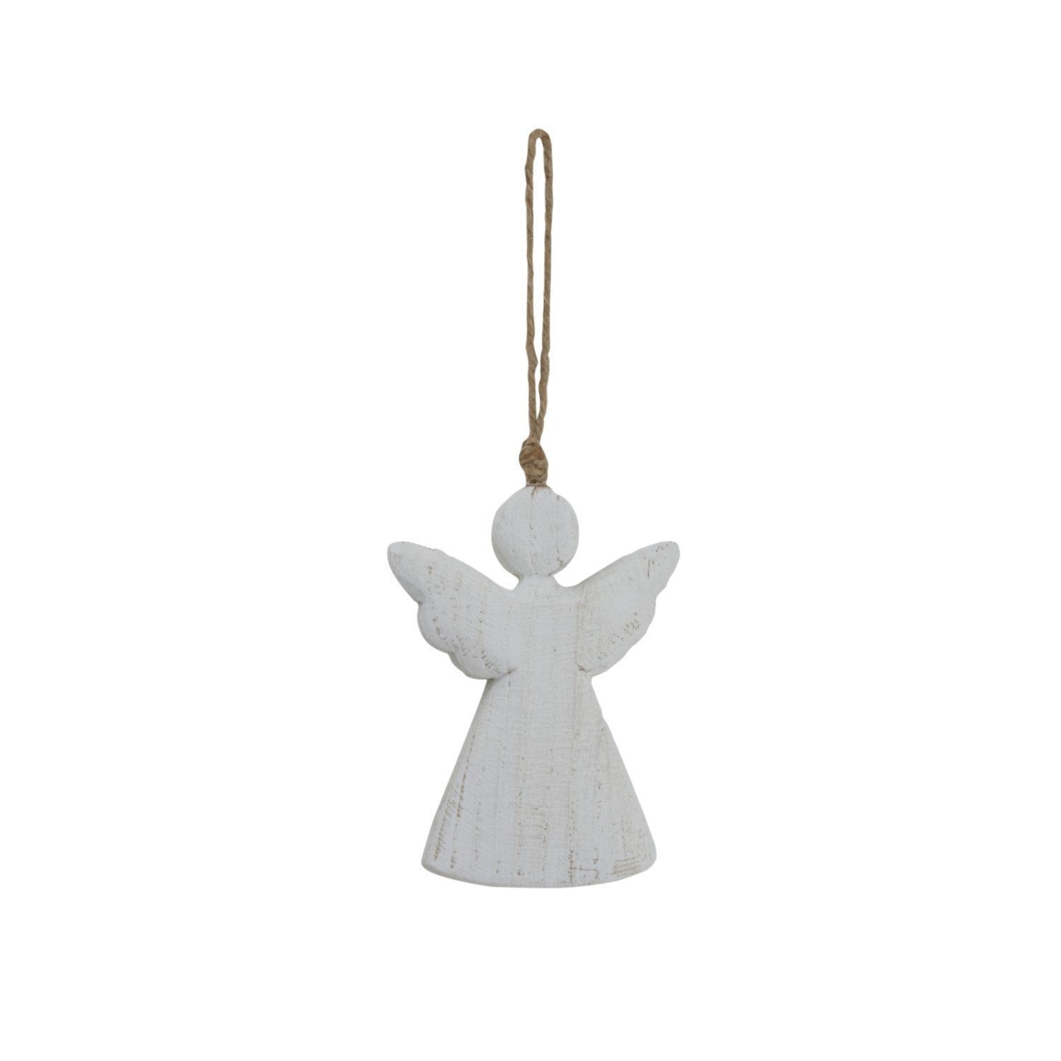 Image of Whitewashed Rustic Angel Ornament Celestial Home&hellip;