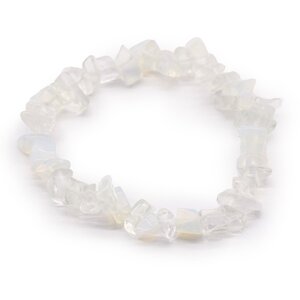 Opalite Chip Stone Bracelet - Luminous, Iridescent, Lightweight Jewelry